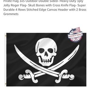☠️NEW -Pirate Skull and Crossbones Outdoor Flag